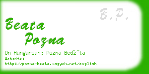 beata pozna business card